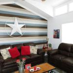Painted lap accent wall in the Classic series 1208, Athens Park Homes & Cabins 