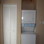 A-511 Stacked Washer Dryer and Bifold Closet Doors
